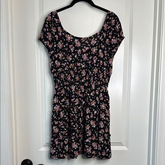 Floral Black Mini Dress - Picture 3 of 7